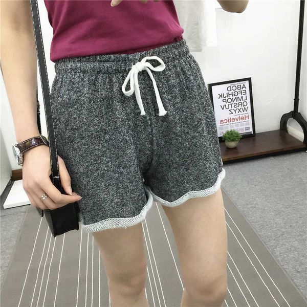 

2019 women cotton home short women's fitness shorts, White;black