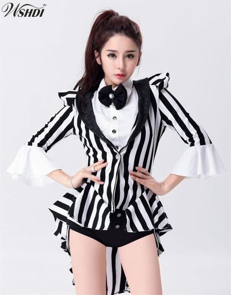 

women magician costume circus costumes female dance jazz clothing nightclub singer dance performances costumes1, Silver