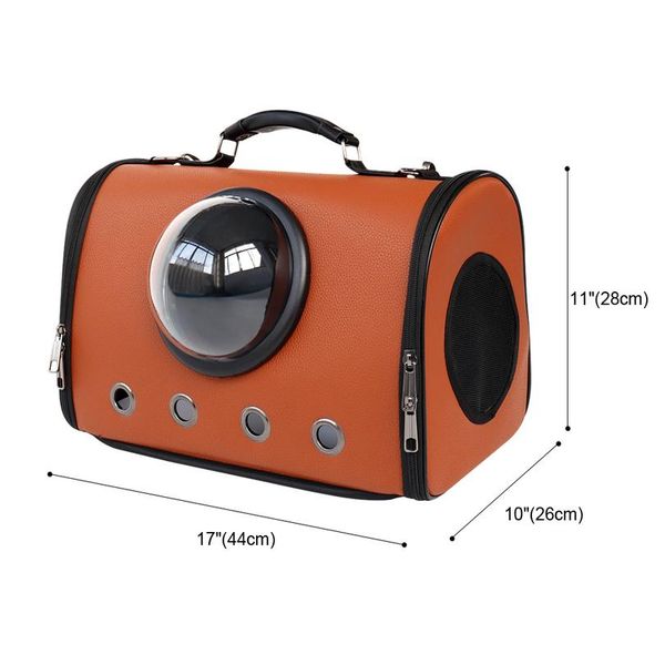 

breathable cat carrier pet backpack capsule bag portable window astronaut cat dog puppy carrier outdoor travel space bag jlluwo