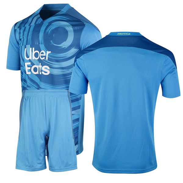 

ligue 1-olympique de marseille 2020-21 season second away soccer jersey set-sweatshirt (+ pants, Black;yellow