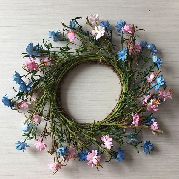 

decorative flowers & wreaths 1pc/lot 18 inch wild floral twig door wreath for spring front decoration