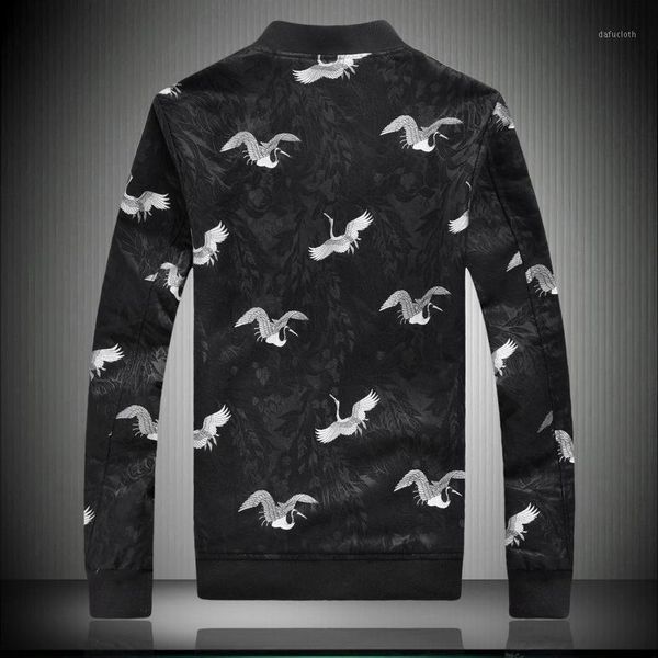 

2020 new autumn men bomber jacket fashion stand collar casual zipper jacket streetwear loose fit male outwear plus size m-5xl1, Black;brown