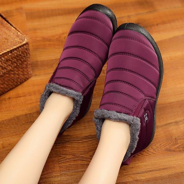 

bootee женщина 2020 тепло сплошного цвета снег женщин сапог ботинки женщины противоскользящей донные непромокаемые сапоги ботинки женщин плю, Black