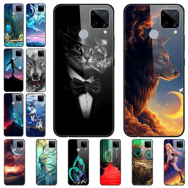 

c15 tempered glass phone cover for oppo c11 cases hard back shell coque realme c 15 11 case luxury