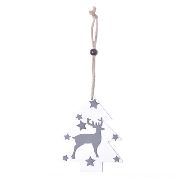 

i9gql decorations christmas tree white window creative tree pointed star hanging wood scene decoration decorations christmas five white wood