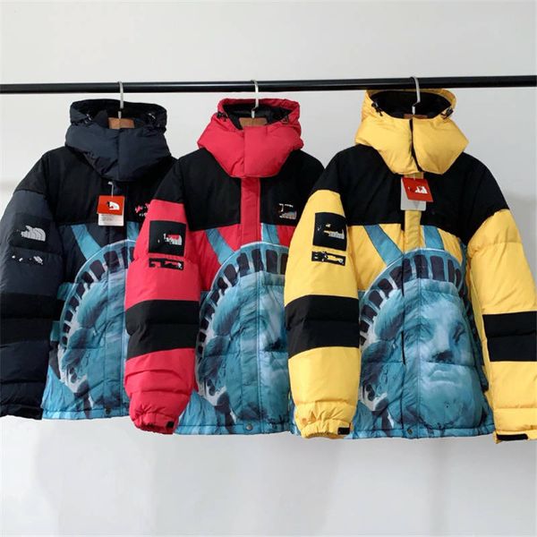 

2020 winter international 90 velvet the same style liberty lady down jacket european and american trendy men's hooded parka popular siz, Black