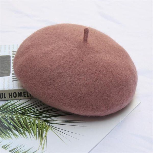 

2019 new womens winter warm 100% wool hat berets female cap handmade strap crossing artist cap lady painter hats for women wmtmat xhlove, Black;white