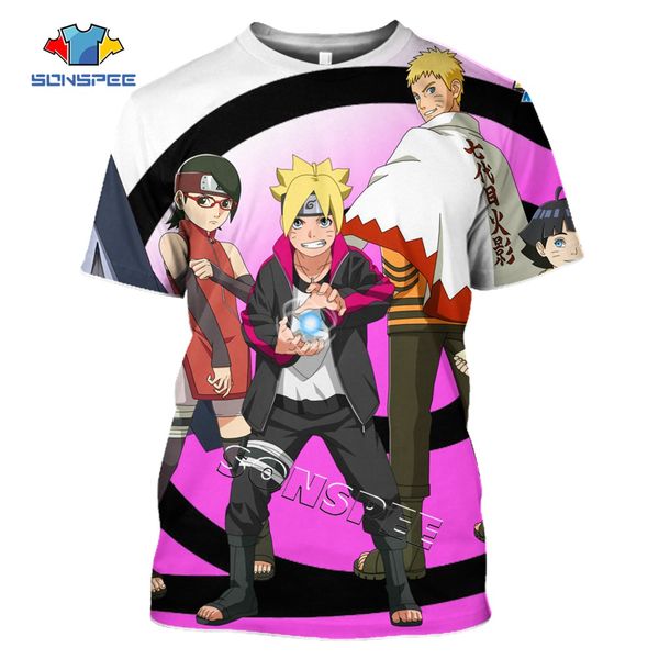 

summer men naruto boruto anime pullover 3d print shirts aesthetic comics hippie men clothing
