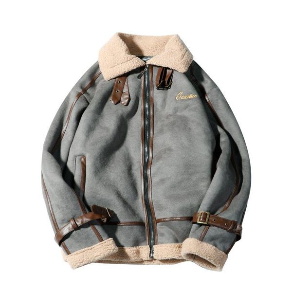 

men light blue winter jackets outerwear warm coats new men large size wool liner thicker winter jackets stand collar coat, Black;brown