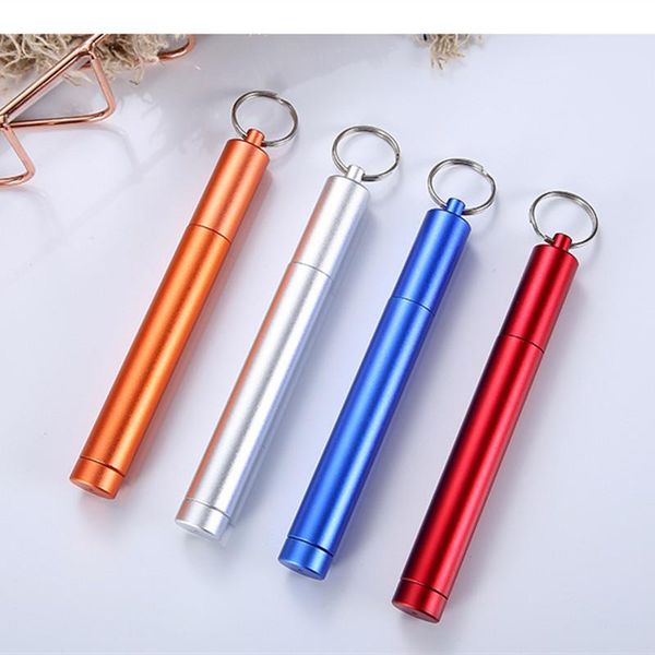 

telescopic straw reusable drinking straw 304 stainless straws stainless steel with cleaner brush for mugs wmtokg mywjqq