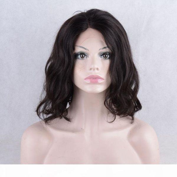 

brazilian short curly bob wigs lace front natural wavy human hair wigs for black women baby hair around, Black;brown