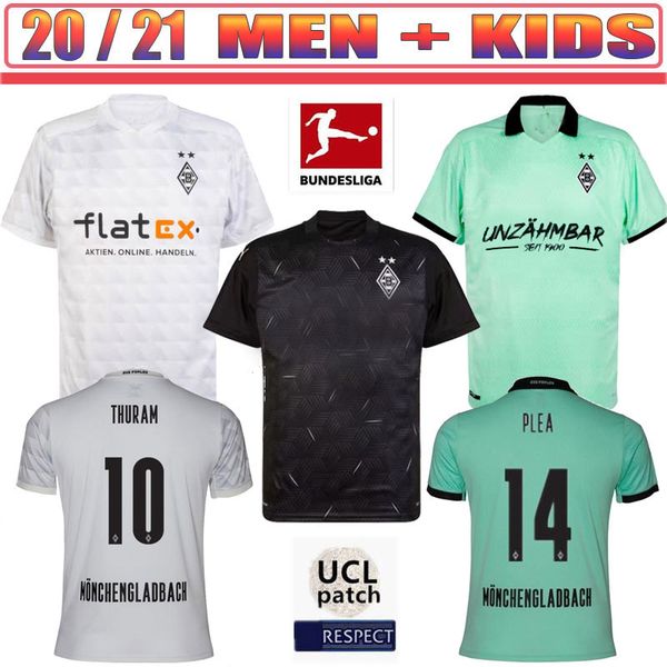 

borussia mnchengladbach zakaria 120 jahre soccer jerseys 2020 21 stindl thuram plea elvedi lainer embolo neuhaus ginter football shirt, Black;yellow