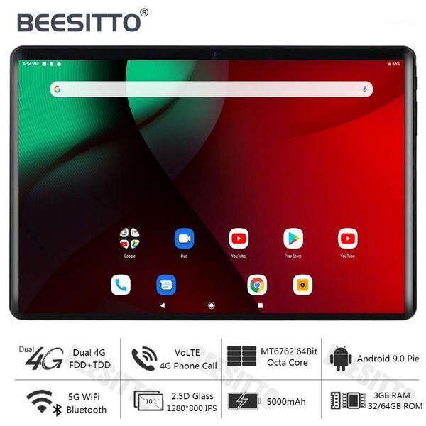 

2020 new 10.1 inch tablet pc octa core android 9.0 google play 4g lte tablets wifi gps 2.5d 1280x800 tempered glass 10 inch tab1