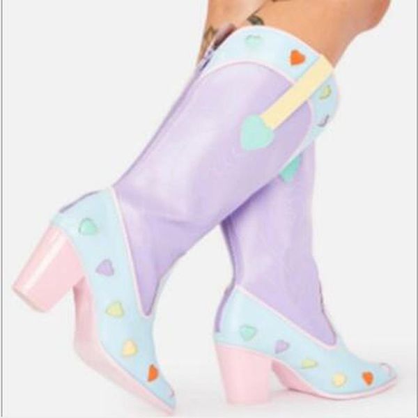 

women fashion boots spring low heel women shoes cool british embroidered design soft short boots party knee high pink, Black