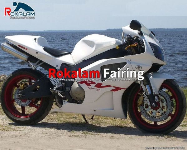 Kundenspezifische Motorradverkleidung für Honda VTR 1000 RR RC51 SP1 SP2 VTR1000RR 00 06 RC51 2003 2004 2005 2006 Weißes Verkleidungsset