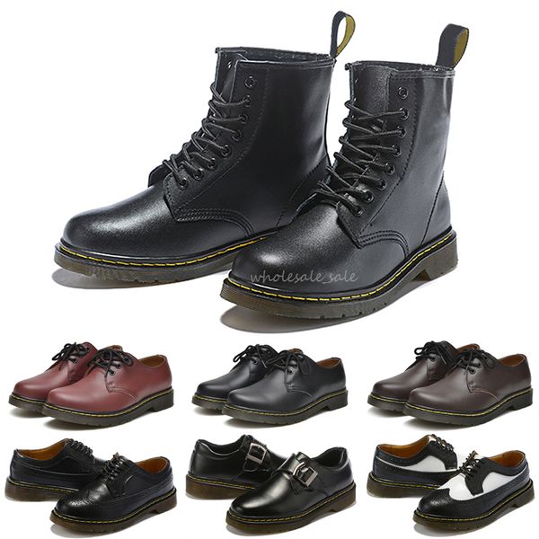 

new mens womens dr martin boots 1460 black white cherry red green navy 2976 fashion martins smooth leather lace boot winter shoes