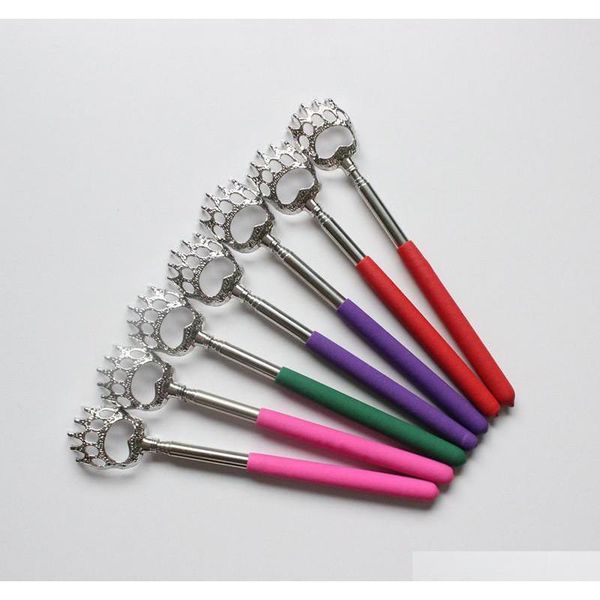 

stainless clip back scratcher practical handy telescopic scratching massage kit bear claw itch back sc qyluir mj_bag