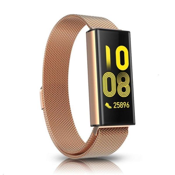 

bracelet women's smart color screen new aluminum alloy shell milan with blood pressure blood oxygen health detection watch, Slivery;brown