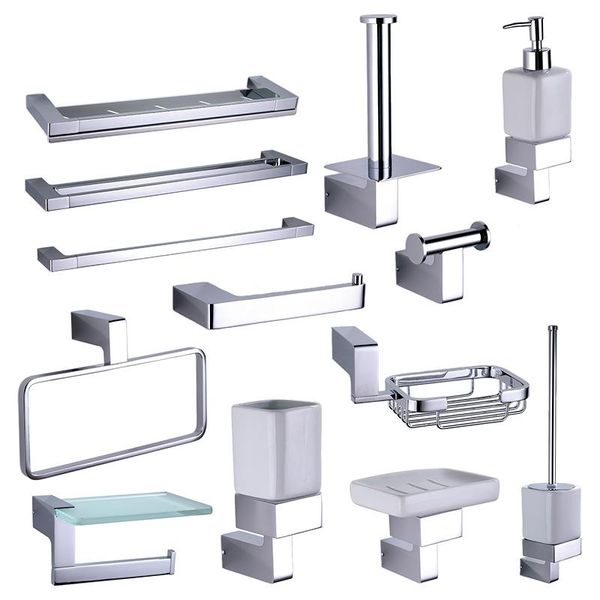 

chrome ванной стойки оборудование аксессуары наборы brass душ мыла тарелки полотенцесушителей robe крючки для туалетной щетки держатель руло
