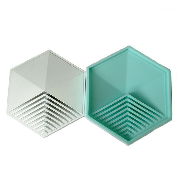 

cake tools silica gel molds cement moulds hexagon modeling wall decoration concrete plate tv background wall1