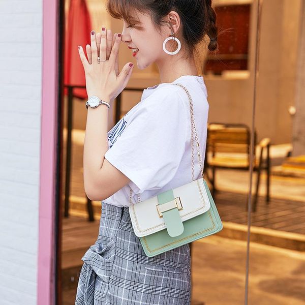 

chain bag 2021 women's bag one-shoulder sloping small square