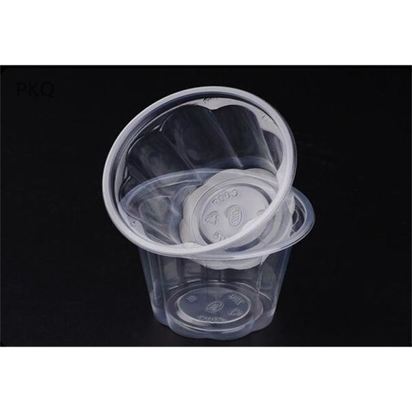 

jelly 100pcs lids 150ml with disposable plastic cups pudding cup condiment sushi sauce boxes home party dispos
