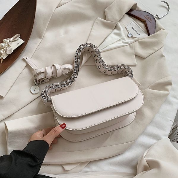 

plt7n casual saddle new one red fashion net shoulder underarm bag ins trendy and versatile women's 2020 cross saddle bag 7twbf