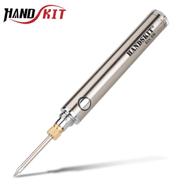 

hand & power tool accessories handskit 5v 8 w soldering iron wireless charging mini portable battery with usb welding tools