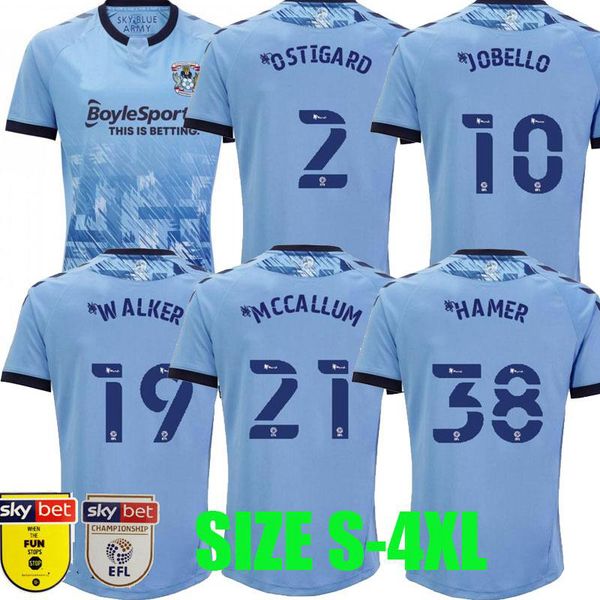

2020 2021 coventry city soccer jersey hamer kelly biamou jobello home away 20 21 football shirt s-4xl, Black;yellow