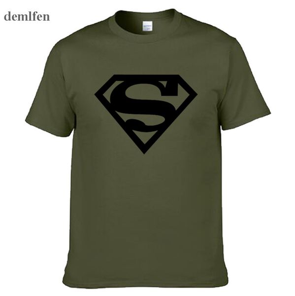 

sport superman red and white shield comics mens 100% cotton t shirt tee