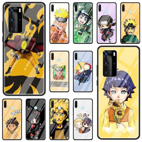 

3naruto huawei p smart z 2019 p30 p40 p20 pro p10 lite 2021 5g animated mobile phone shell, toughened glass shellcf1