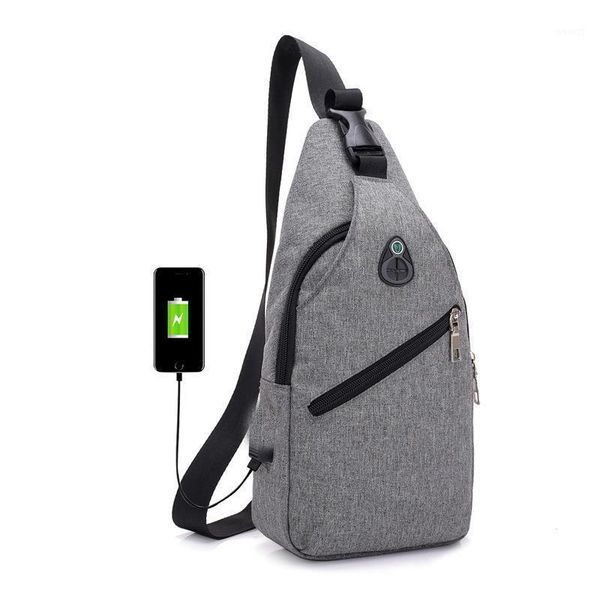 

waist bags 2021 style men chest pack usb interface charging backpack dacron headphone jack anti-spillage travel small backpack1