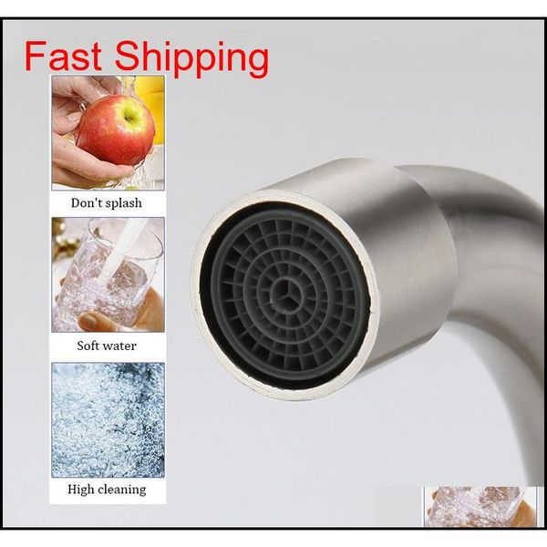 

kitchen faucet stainless steel bathroom basin sink tap wall mounted 360 degree swivel double hole cold w qylgsw packing2010