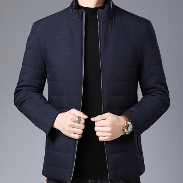 

2021 new autumn winter down cotton men collar parka coat portable windproof warm jacket 7uz0, Black