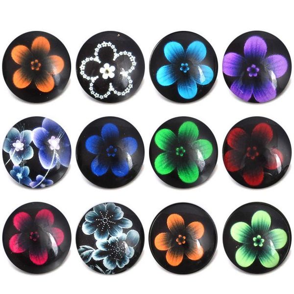 

10pcs/lot new mixed snap jewelry colorful shinny glass charms 18mm snap button jewelry for 18mm snaps bracel bbypuf