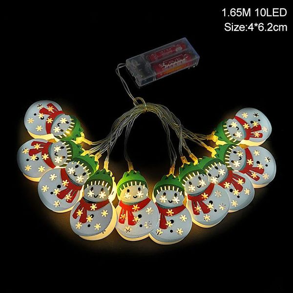 

1,65 10leds chrsitmas украшения санта-клаус снеговика светодиодные строки фестиваль партии home decor xmas tree украшение garland qylipi myw
