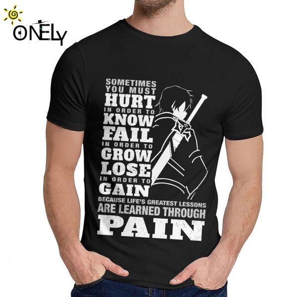 

round neck sao are learned through pain t-shirt crazy soft slim homme tee shirt big size sport hooded sweatshirt hoodie