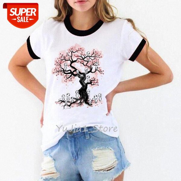 

japanese studio ghibli miyazaki hayaoanime no face totoro spirit away t shirt women graphic funny t shirts 80s 90s streetwear #th03, White