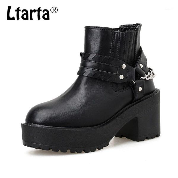 

boots ltarta autumn winter classic thick bottom with waterproof platform high heel wild nightclub boots1, Black