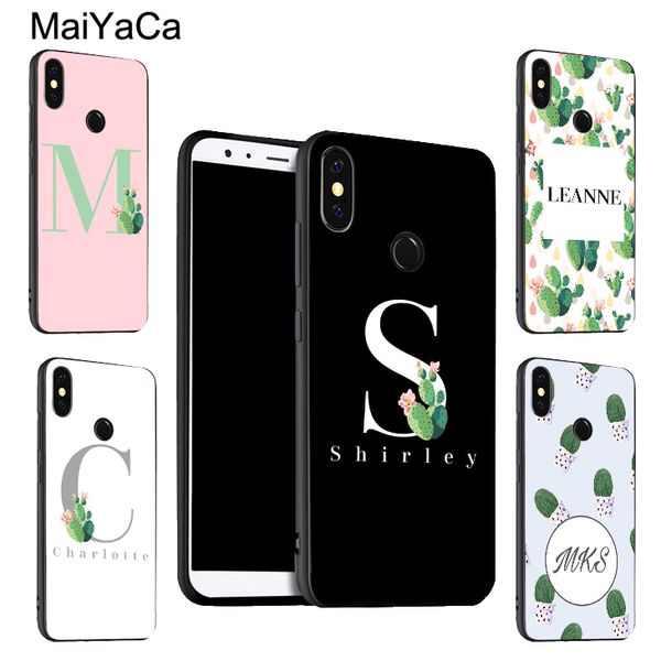 

maiyaca персонализированного имени инициалы cactus пок x3 f2 f1 case реде 9 pro 8 t 7 9s 9с для ми примечание 10 lite a3 ет
