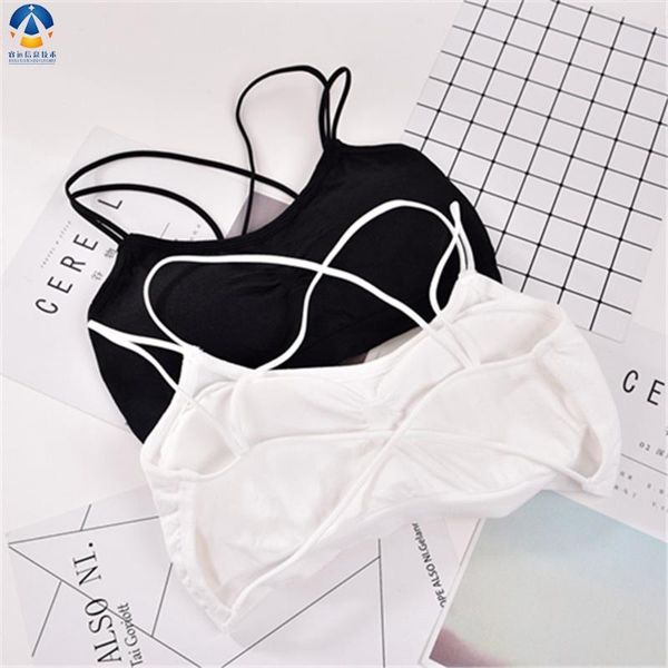 

bras women's tube seamless cross-fitting soft and comfortable black  yoga sports underwear, Red;black