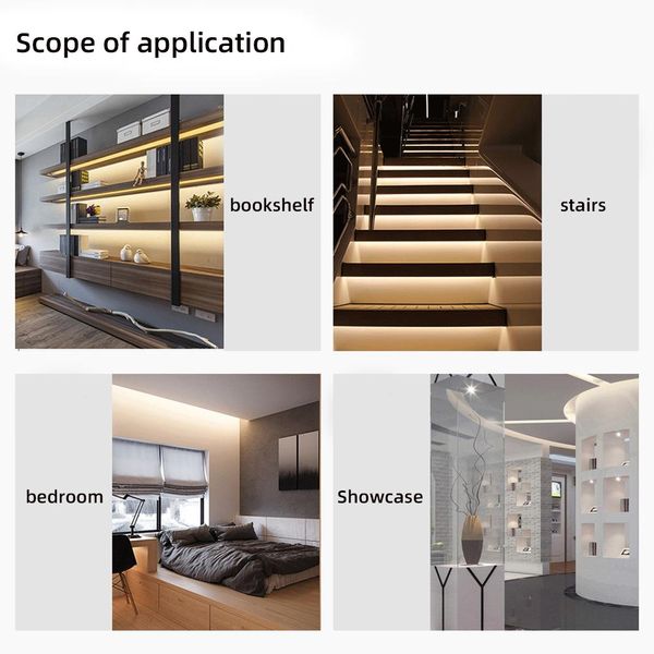 

led smart sensor light strip 1м 2м гибкий водонепроницаемый спальня кабинет light strip 2835 dc 5v инфракрасный датчик света прокладки кпт s