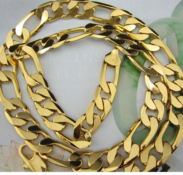 

set заполненные желтые ювелирные изделия мужские браслеты фигуро цепь (23,6,6,6) mens chain 18k set ожерелье золотая ссылка твердая тяжелая, Silver