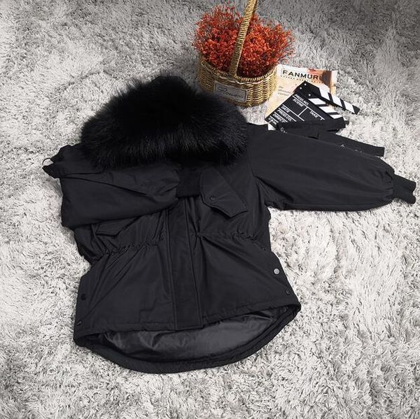

2021 new grand royal skin of the women winter jacket with hooded white female warm bass middle parkas and long ojdx, Black