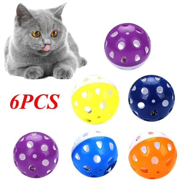 

cat pet toys for cats ball with bell playing chew rattle scratch plastic ball interactive cat training toys toy pet supplies