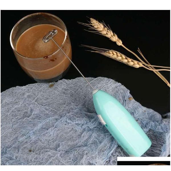 

in stock handheld stainless steel coffee milk frother foamer drink electric whisk mixer battery operated kitchen e jlluat dhsybaby