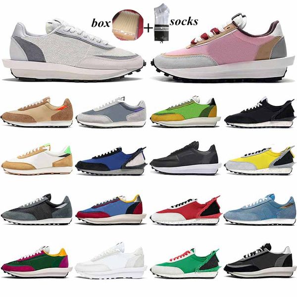 

with box 2021 waffle running shoes ldv women men chunky dynamic yellow varsity blue white grey university red mens trainers sport sneakers