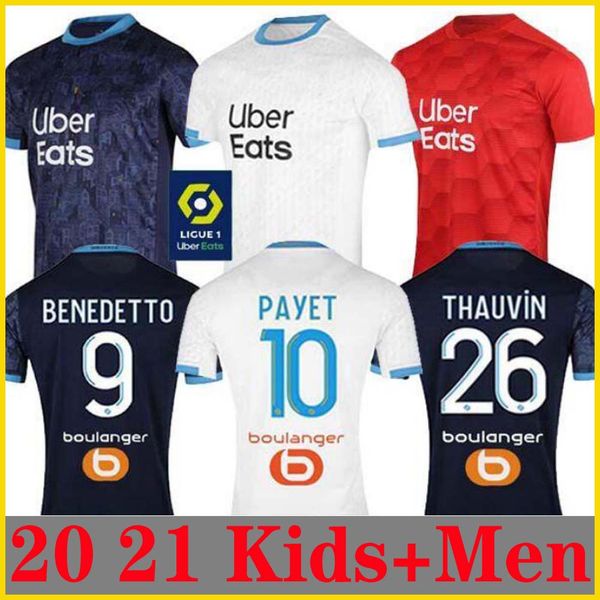 

olympique de marseille maillot om soccer jersey men kids kit 2021 maillot de foot 20 21 payet benedetto sakai kamara football shirt álvaro, Black;yellow