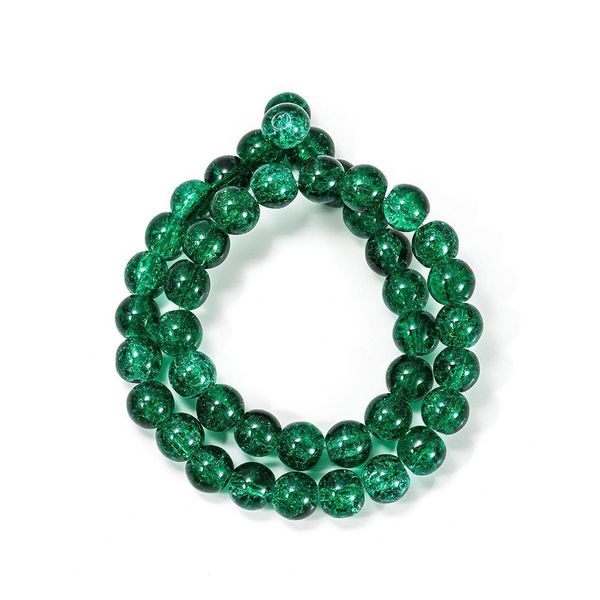 

multicolor cracked crystal stone bead colorful white snow natural crystal round loose beads for bracelet pendant jewelry making h jlltpn