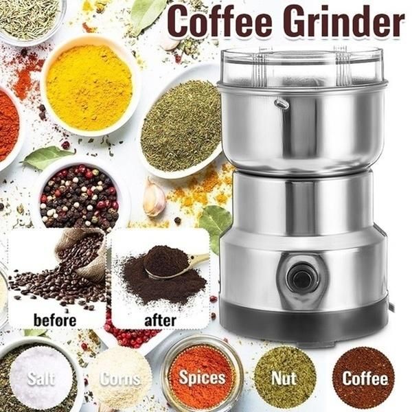 

manual coffee grinders multi-functional grinder stainless electric herbs/spices/nuts/grains/coffee bean grinding,uk plug